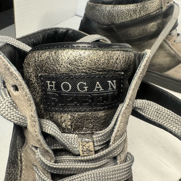Hogan Other - Hogan Rebel 11 45 High Top Sneakers Vintage Lace Up  Glasse Ehemuvp Men Size 11